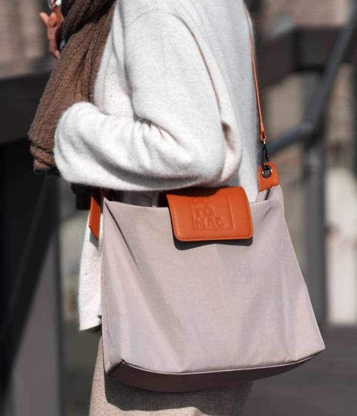 ナイロンバッグ ショルダー ツートン 軽量 布製ショルダーバッグ