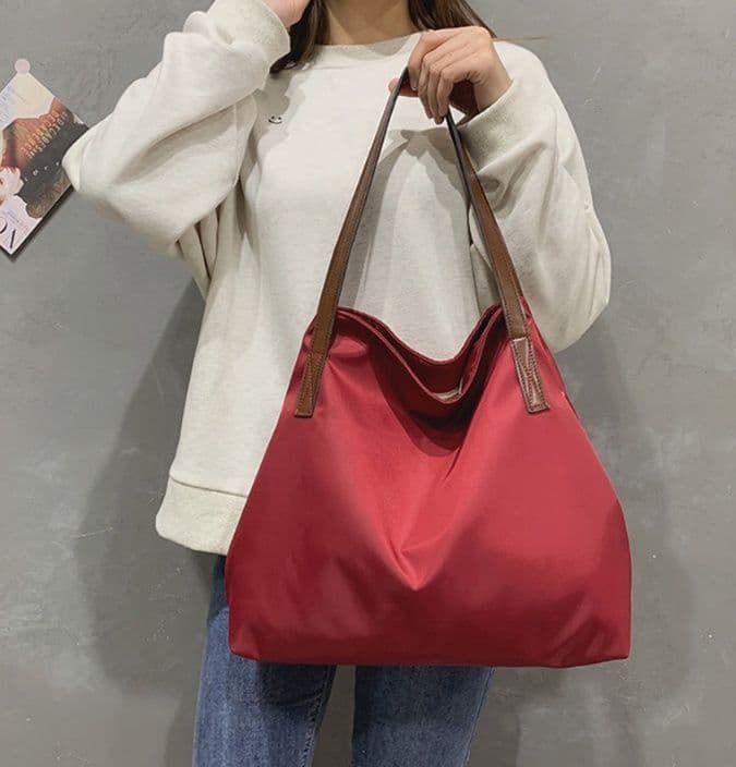 ナイロンバッグ トート シンプル大容量軽量布トート