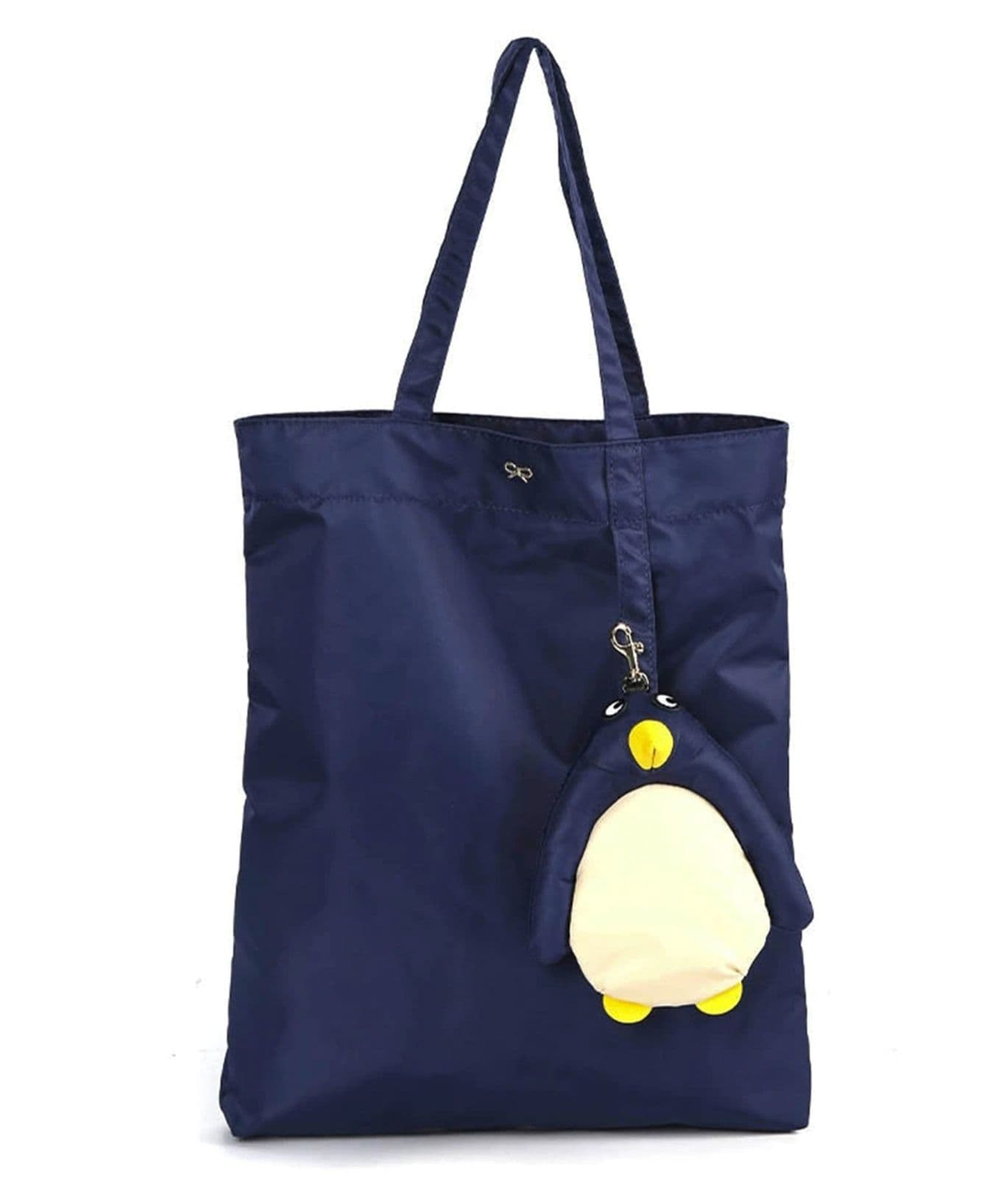 ナイロンバッグ トート ペンギンチャーム付きエコバッグ