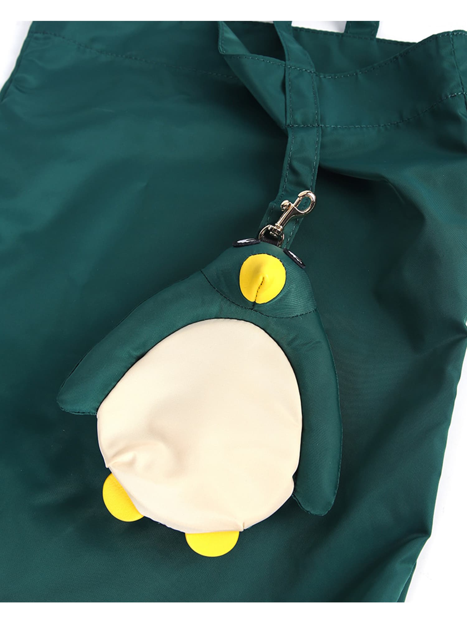 ナイロンバッグ トート ペンギンチャーム付きエコバッグ