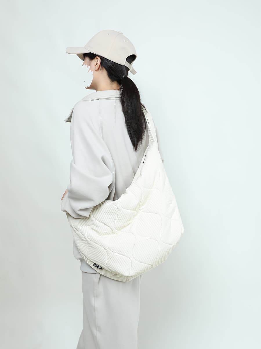 ナイロンバッグ ショルダー しわ加工 キルティング ショルダー